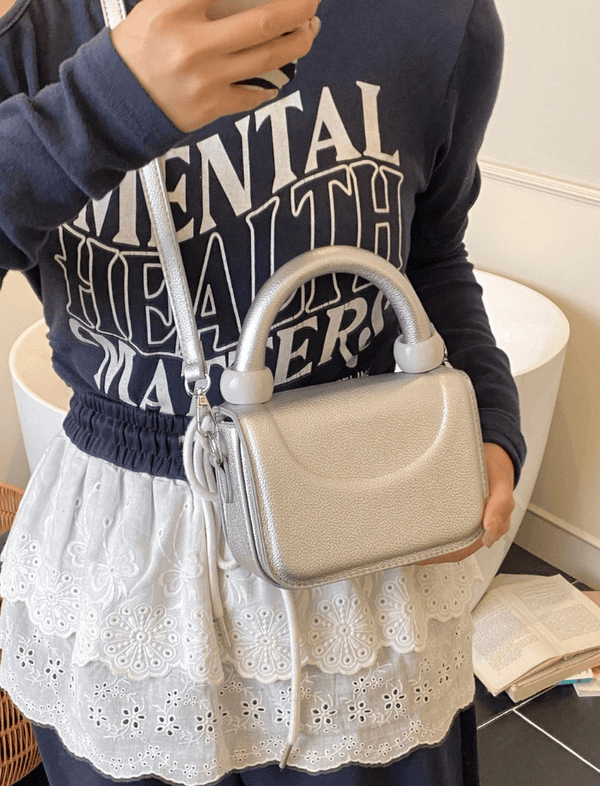 Bolso Bold Mini Cube Plateado Ref. 1612