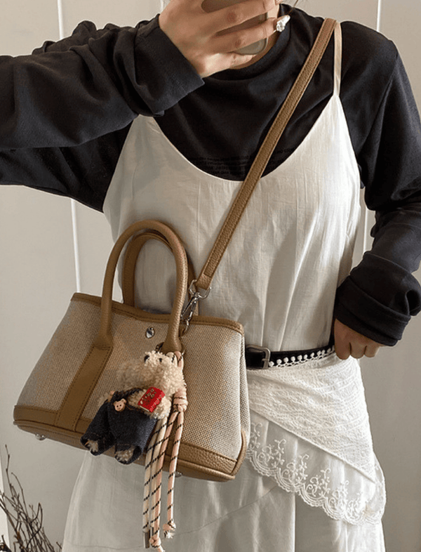 Bolso Tote Canvas Charm Kakhi Ref. 1624