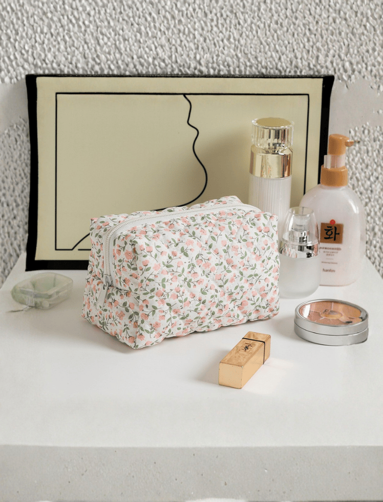 Cosmetiquera Floral Pouch Rosa Ref. B1661