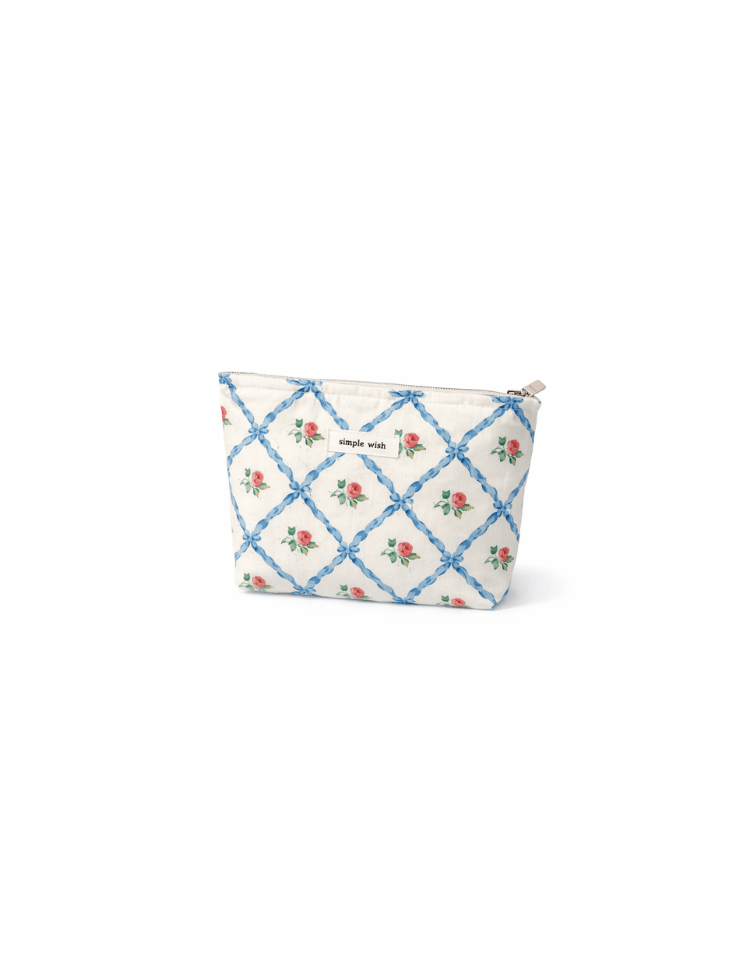 Cosmetiquera Floral Vintage Azul Ref. B1665