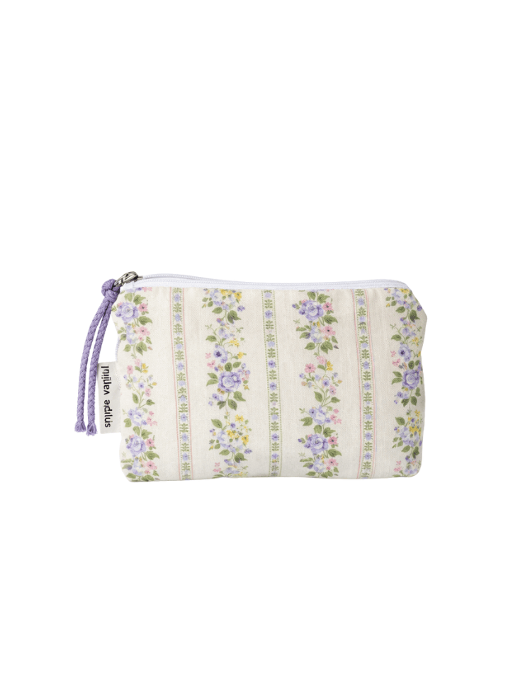 Cosmetiquera Floral Lavender Stripe BEIGE Ref. B1666