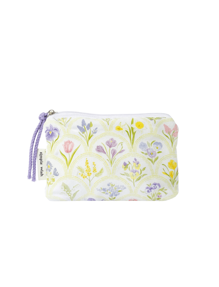 Cosmetiquera Floral Lavender Stripe AMARILLO Ref. B1666