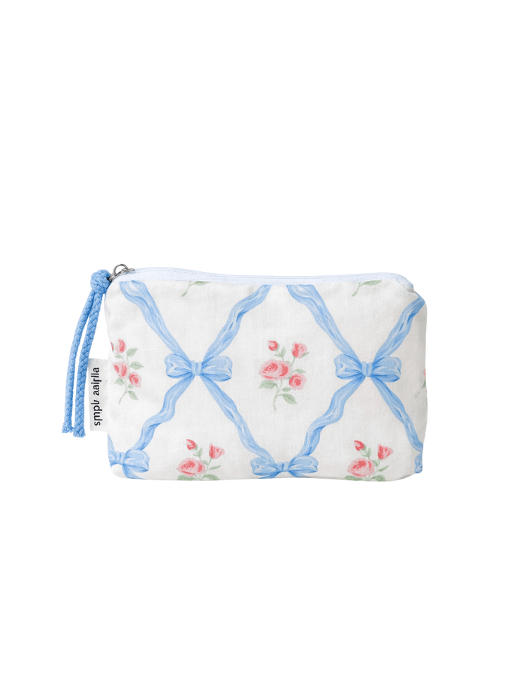 Cosmetiquera Floral Lavender Stripe AZUL Ref. B1666