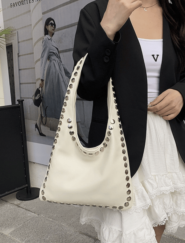 Bolso Stud Hobo Blanco Ref. B1737