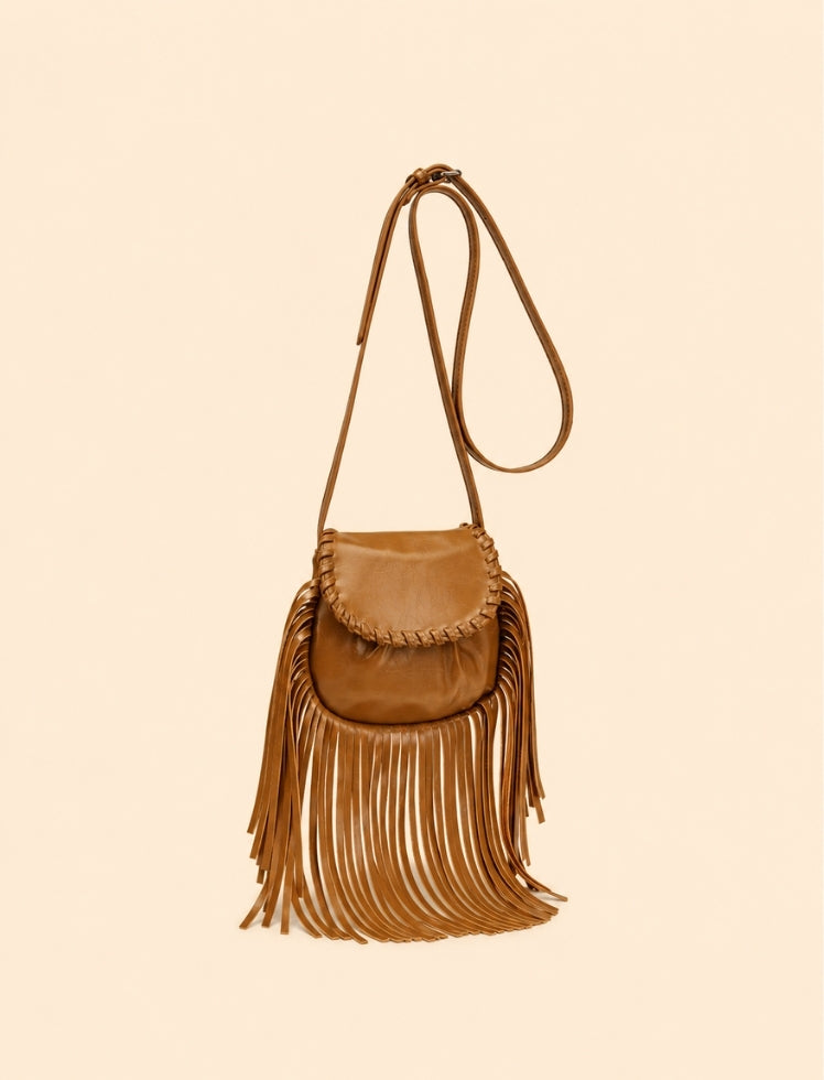 Bolso Fringe Boho Chic Café Ref. B1757