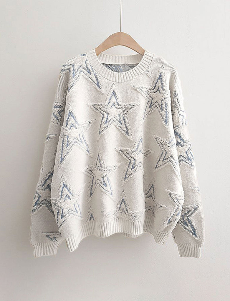 Suéter de estrellas blanco Ref. W-20