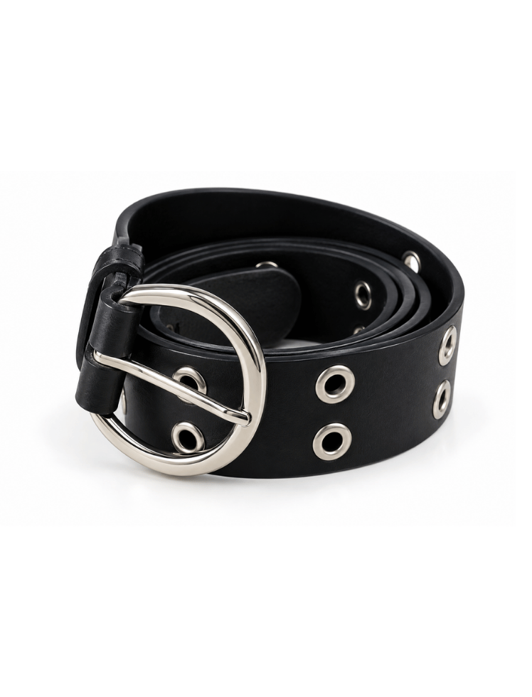 Correa Double Grommet Negra Ref. BELT170
