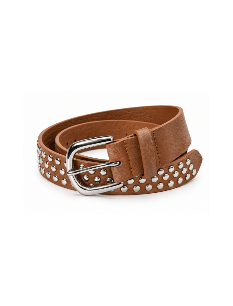 Correa Silver Studs Café Ref. BELT201