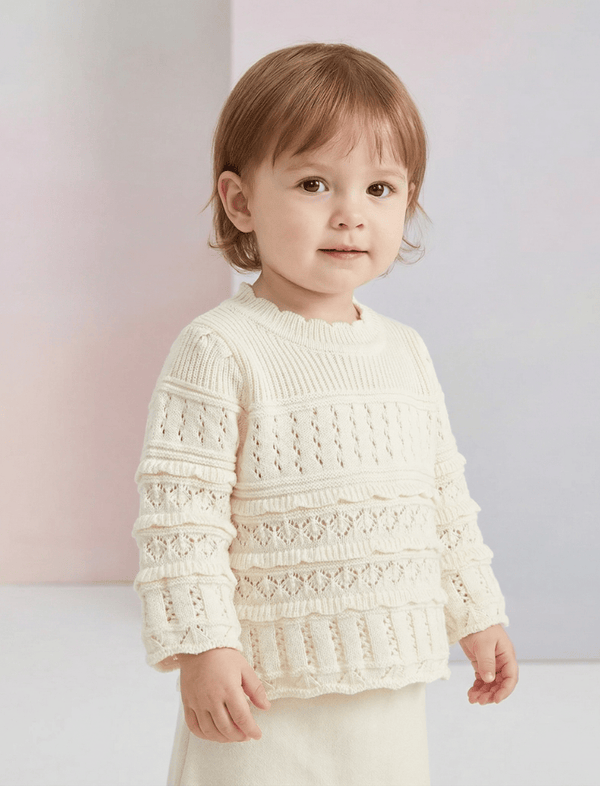 BUZO TEJIDO MANGA ANCHA CREMA Ref. BU03