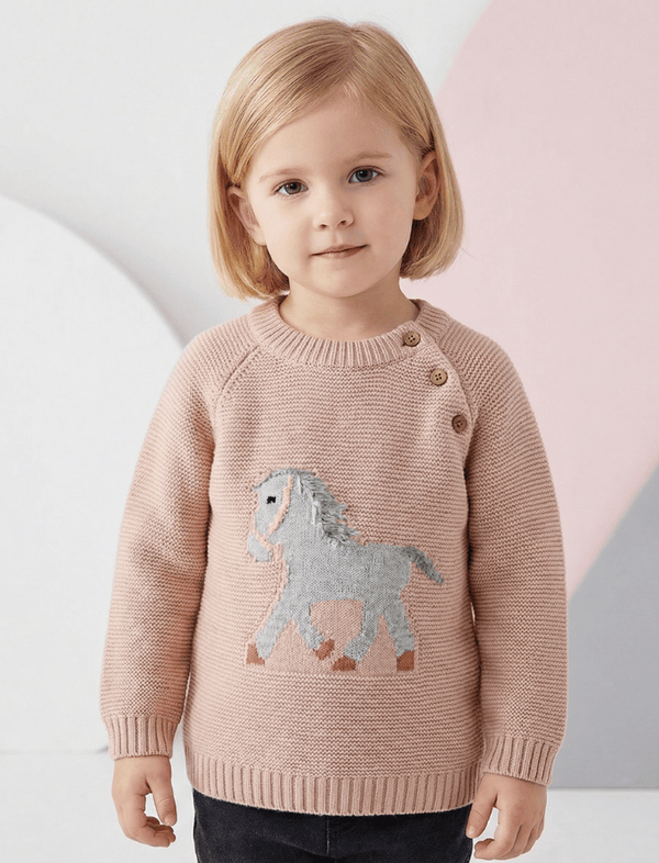 Buzo De Caballo Peludo Rosado Y Gris Ref. BU06