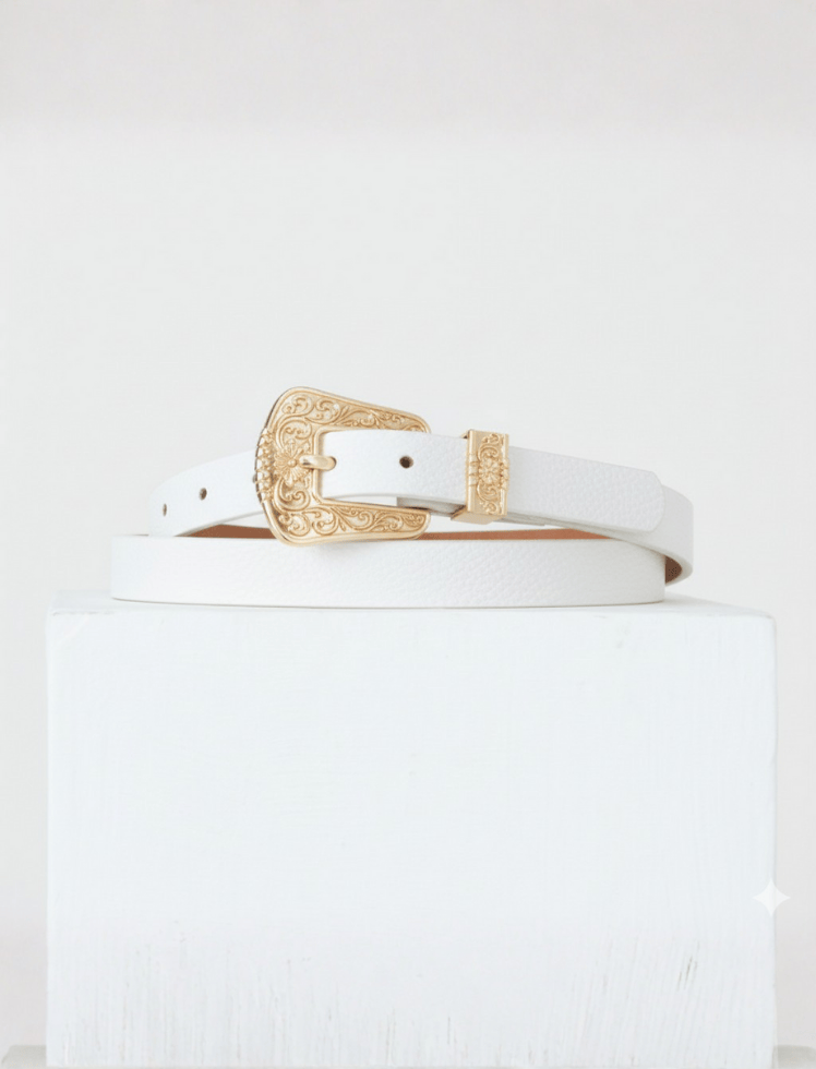 Correa Reina Oeste Blanca Ref. Belt-111