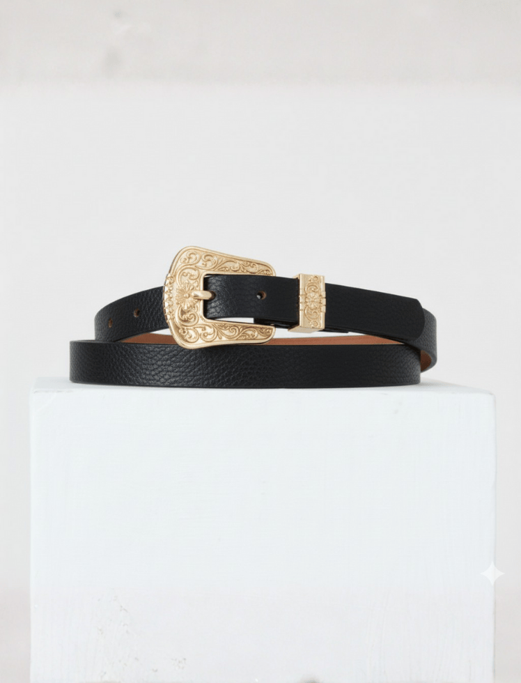 Correa Reina Oeste Negra Ref. Belt-111