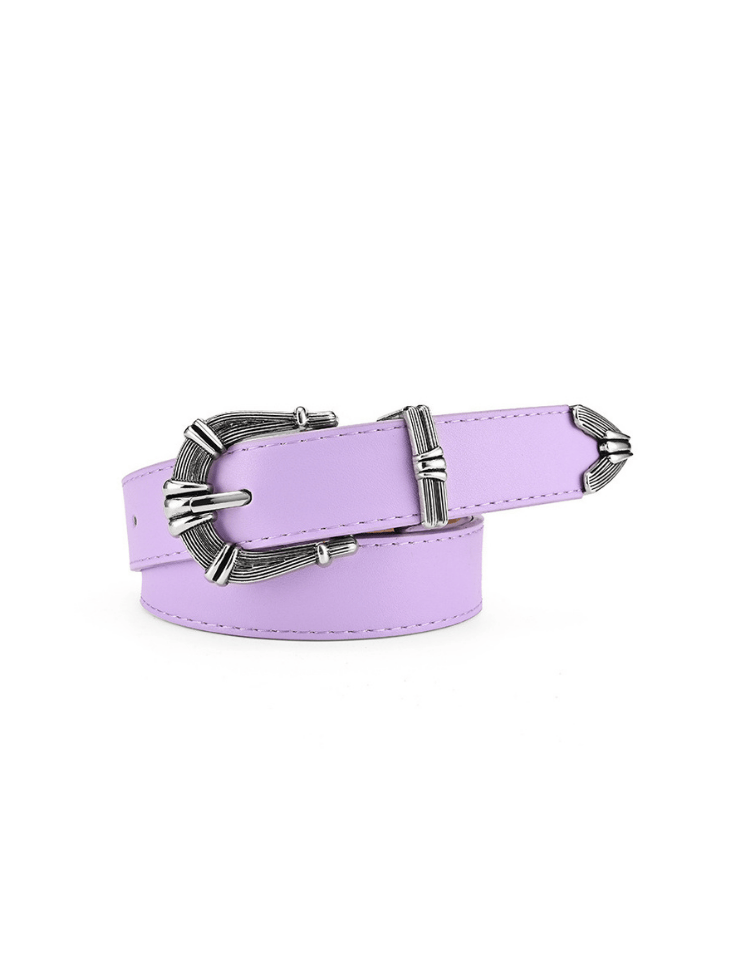 Correa Timeless Silver Buckle Morada Ref. BELT-61