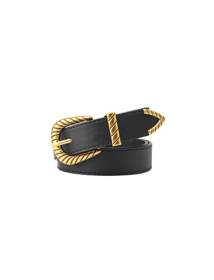 Correa Bold Western Chic Negro Ref. BELT-66