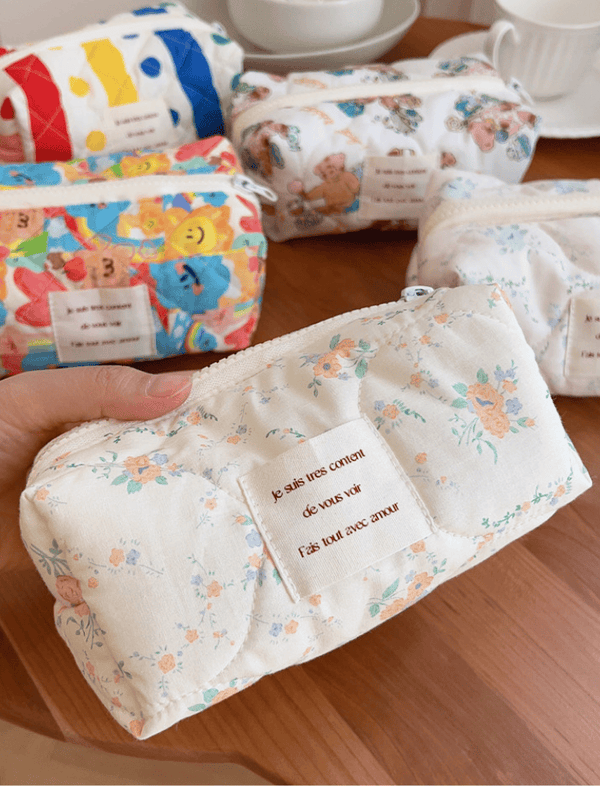 Cosmetiquera Sweet Petals Blanca Ref. C084