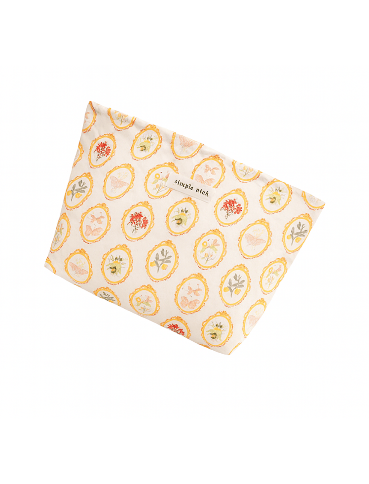 Cosmetiquera Vintage Bloom Amarillo Ref. C095