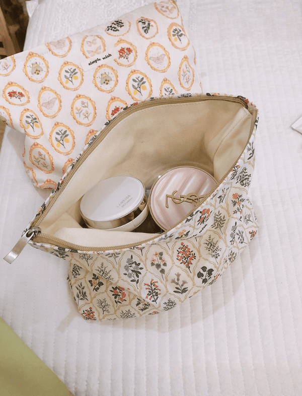 Cosmetiquera Vintage Bloom Verde Ref. C095