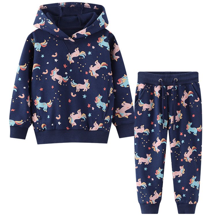 CONJUNTO CHOMPA UNICORNIO AZUL