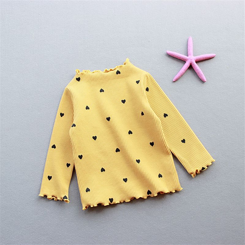 CAMISETA AMARILLA CORAZONES 