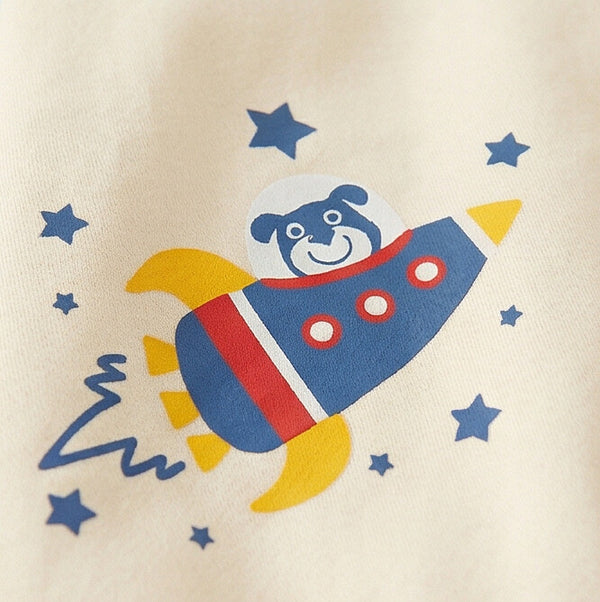 Chaqueta Space Voyage Beige Azul Ref. A007
