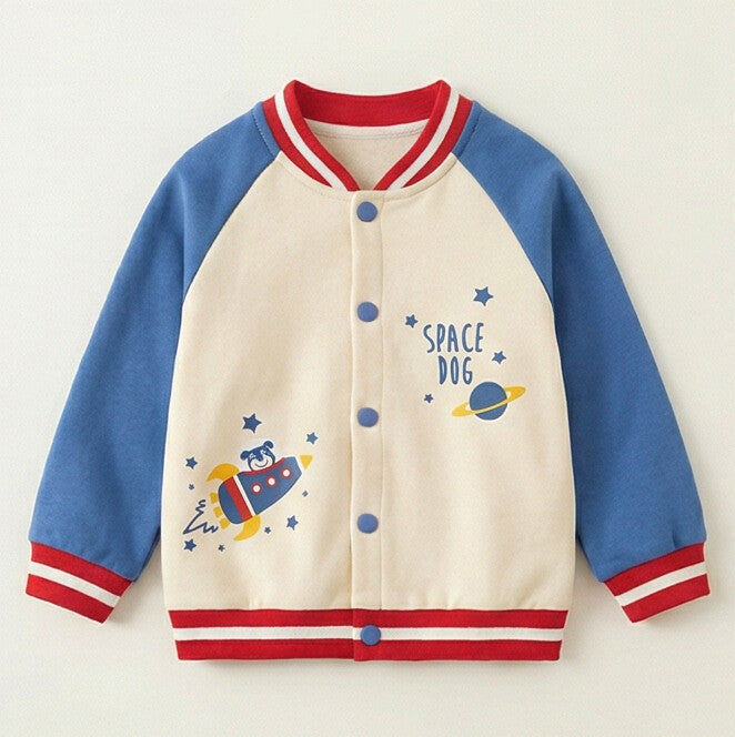 Chaqueta Space Voyage Beige Azul Ref. A007