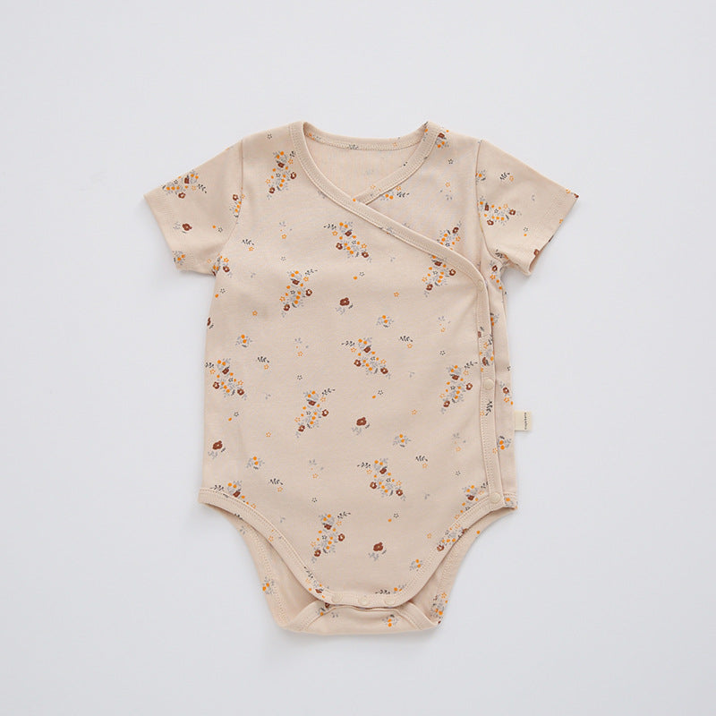 ENTERIZO BODY CRUZADO BEIGE FLORES 