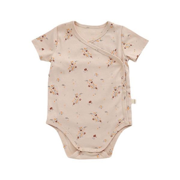 ENTERIZO BODY CRUZADO BEIGE FLORES 