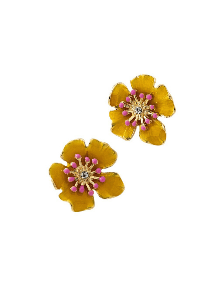 Aretes Floral Symphony Amarillo Ref. E34