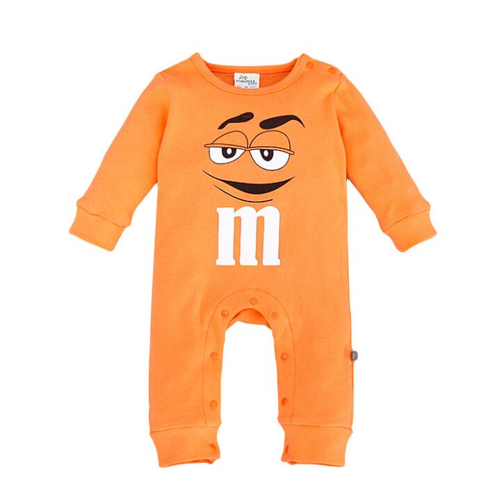 PIJAMA ENTERIZO M&M NARANJA LARGO 