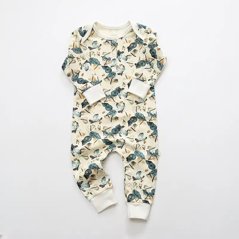PIJAMA- ENTERIZO LARGO MARIPOSAS