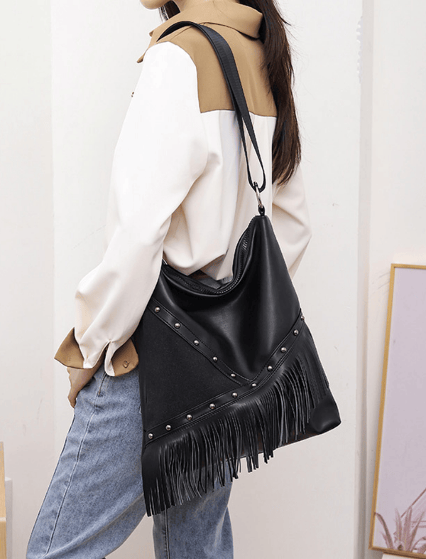 Bolso Midnight Fringe Negro Ref. F01