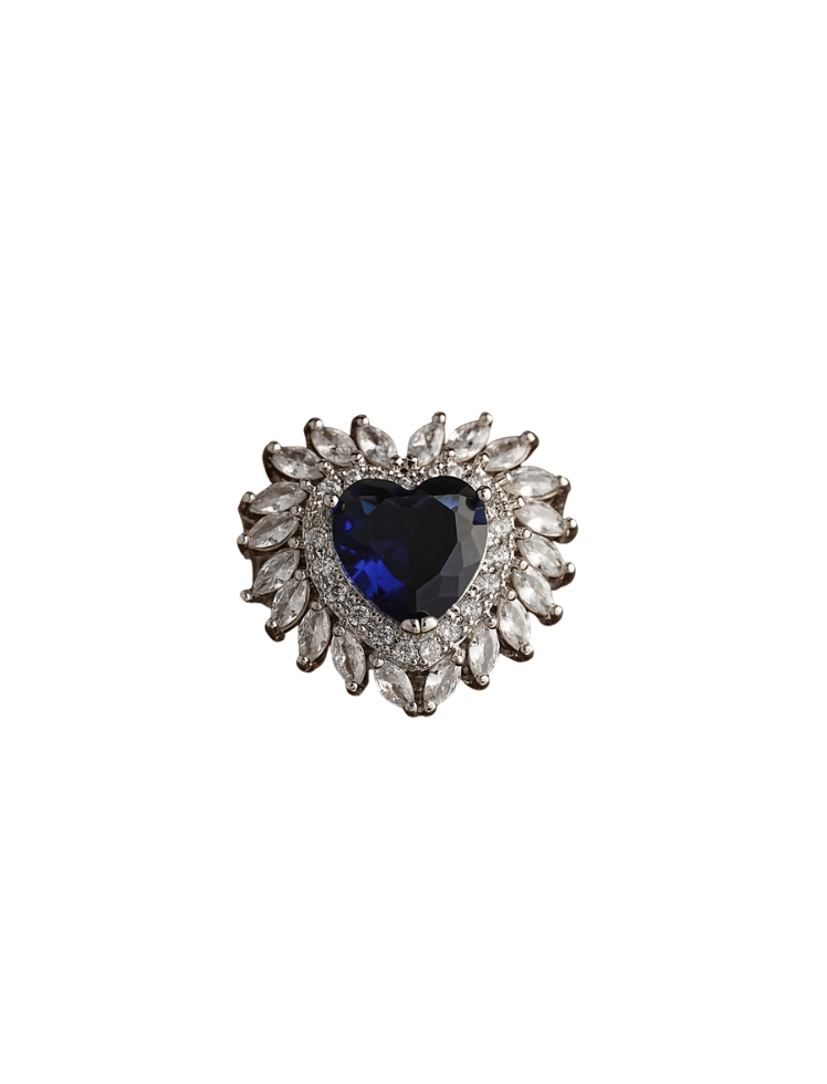 Anillo Golden Heart Azul Ref. J-134