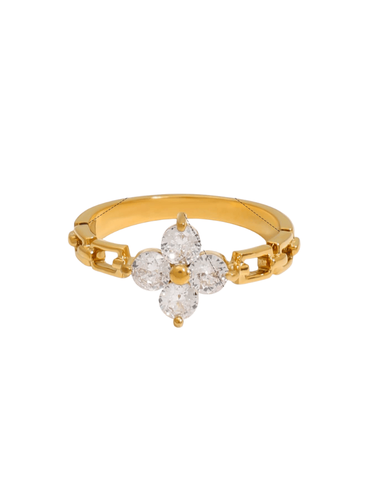 Anillo Radiant Bloom Ring Dorado Ref. J116