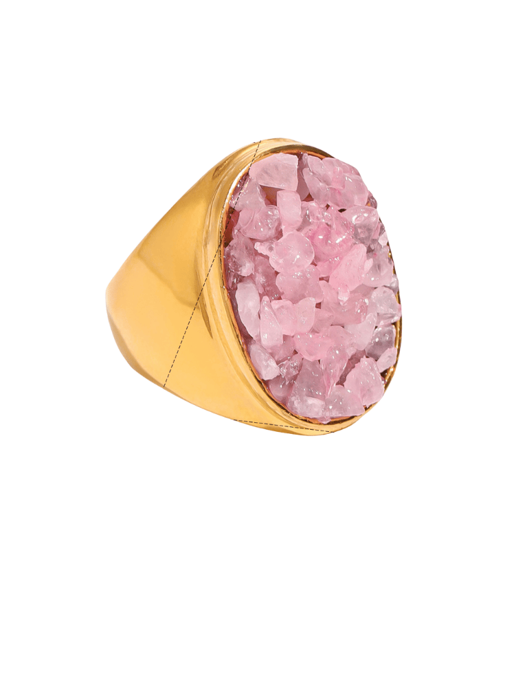 Anillo Ocean Stone Ring Rosado Ref. J120