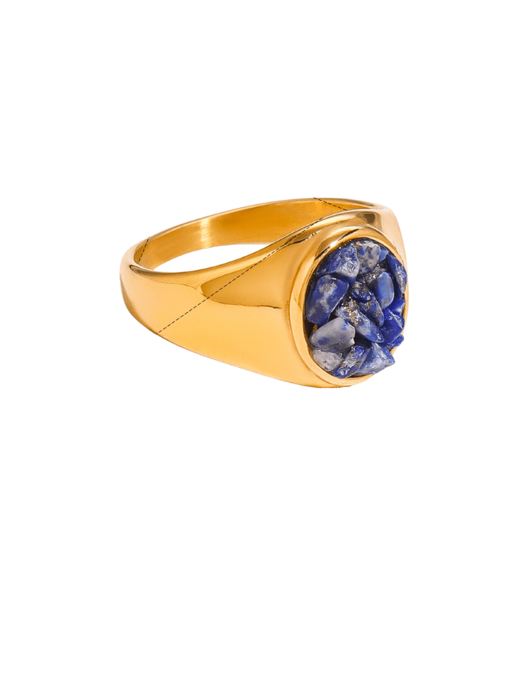Anillo Crowned Gem Ring Azul Ref. J122