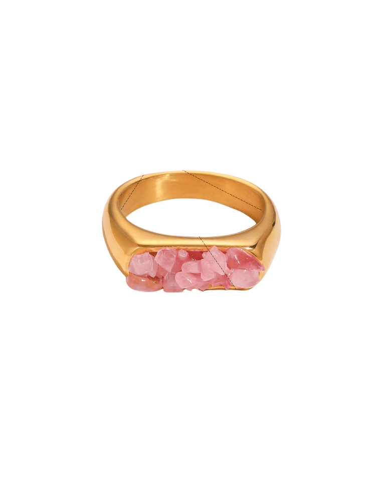 Anillo Stone Ring Rosado Ref. J123