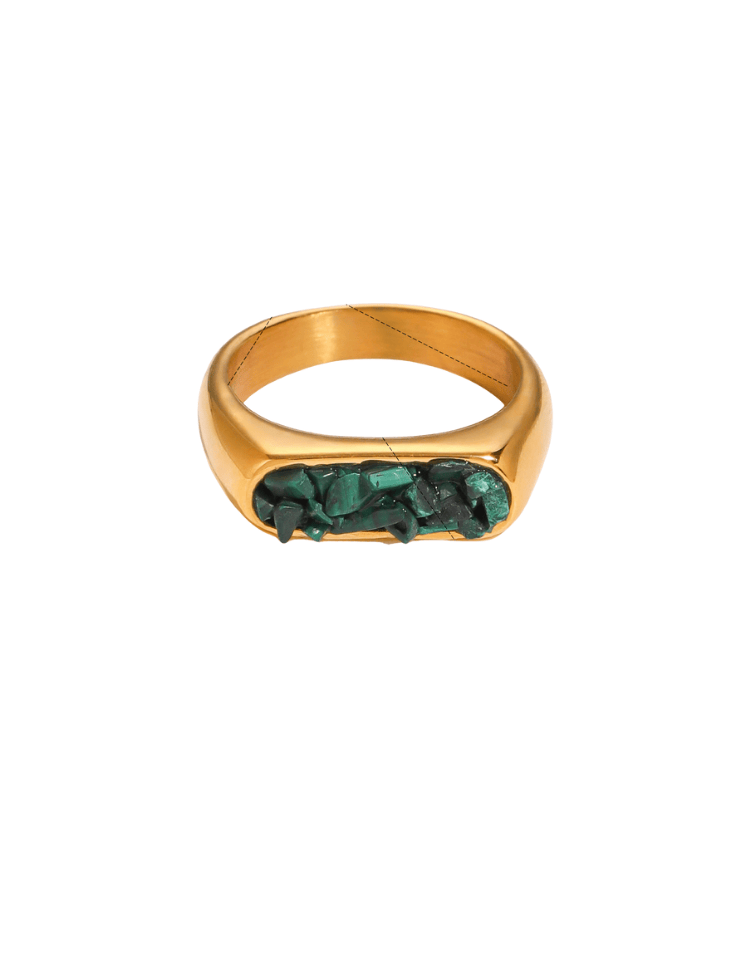 Anillo Stone Ring Verde Ref. J123