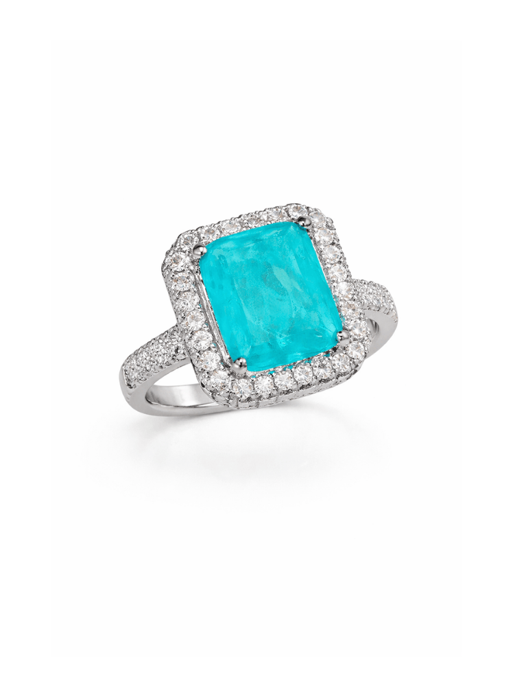 Anillo Radiant Gem Ring Turquesa Ref. J125