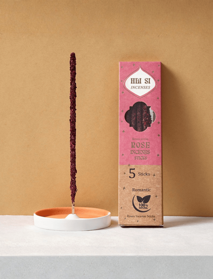 Incienso Artesanal Aromático Rose + Base Ref. J140