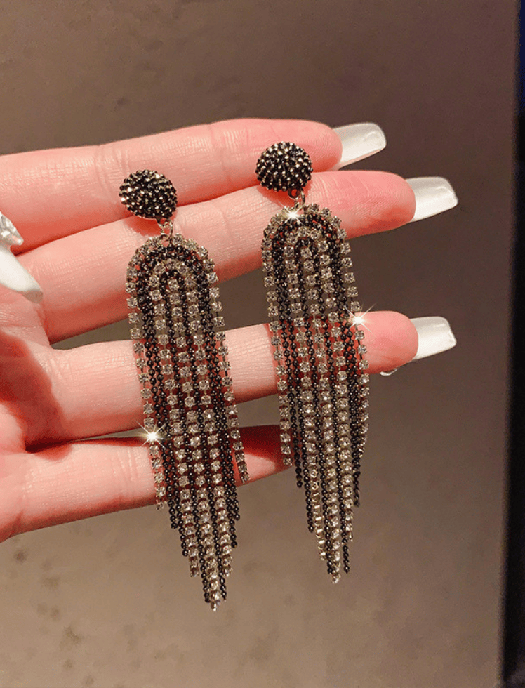Aretes Night Sparkle Cafe/Negros Ref. J28