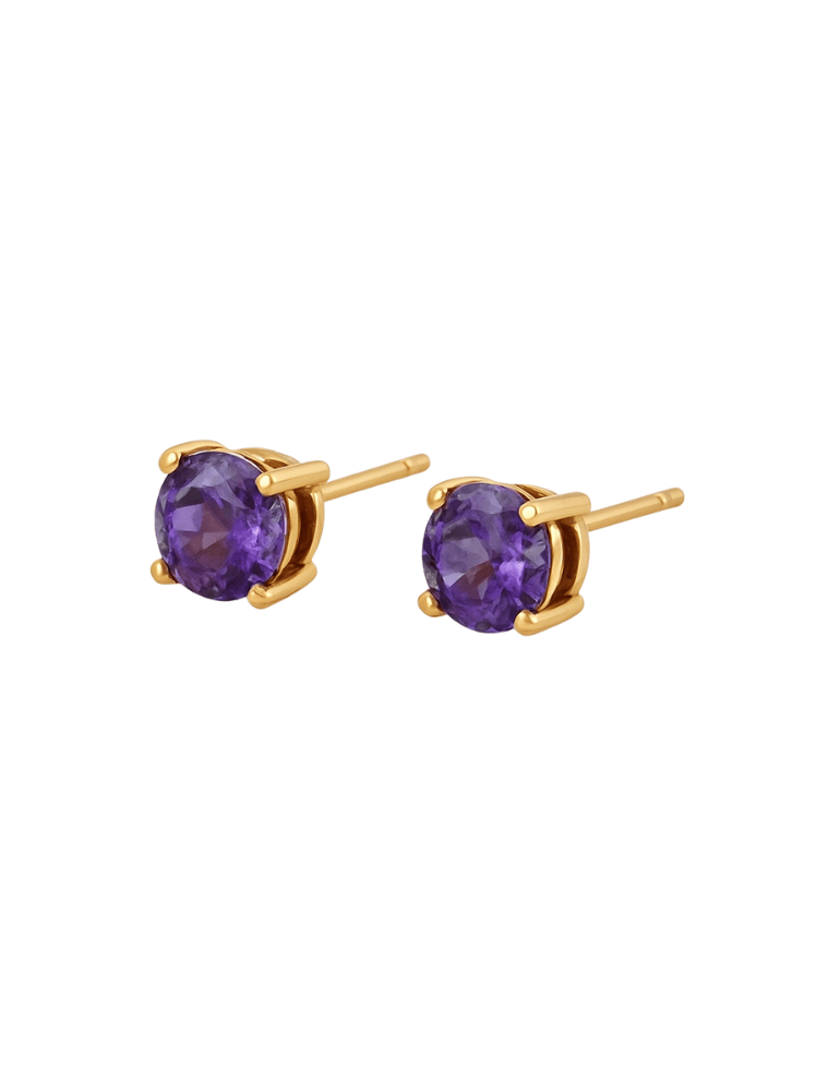 Aretes Crystal Luxe Morados Ref. J40