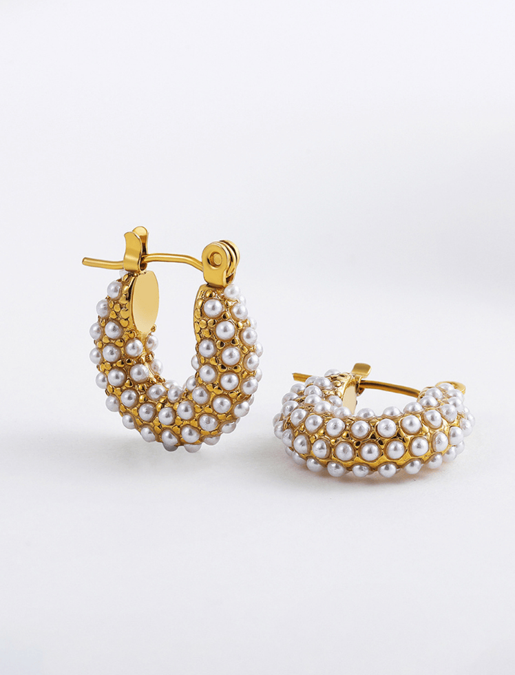 Aretes Pearl Glow Dorados Ref. J43