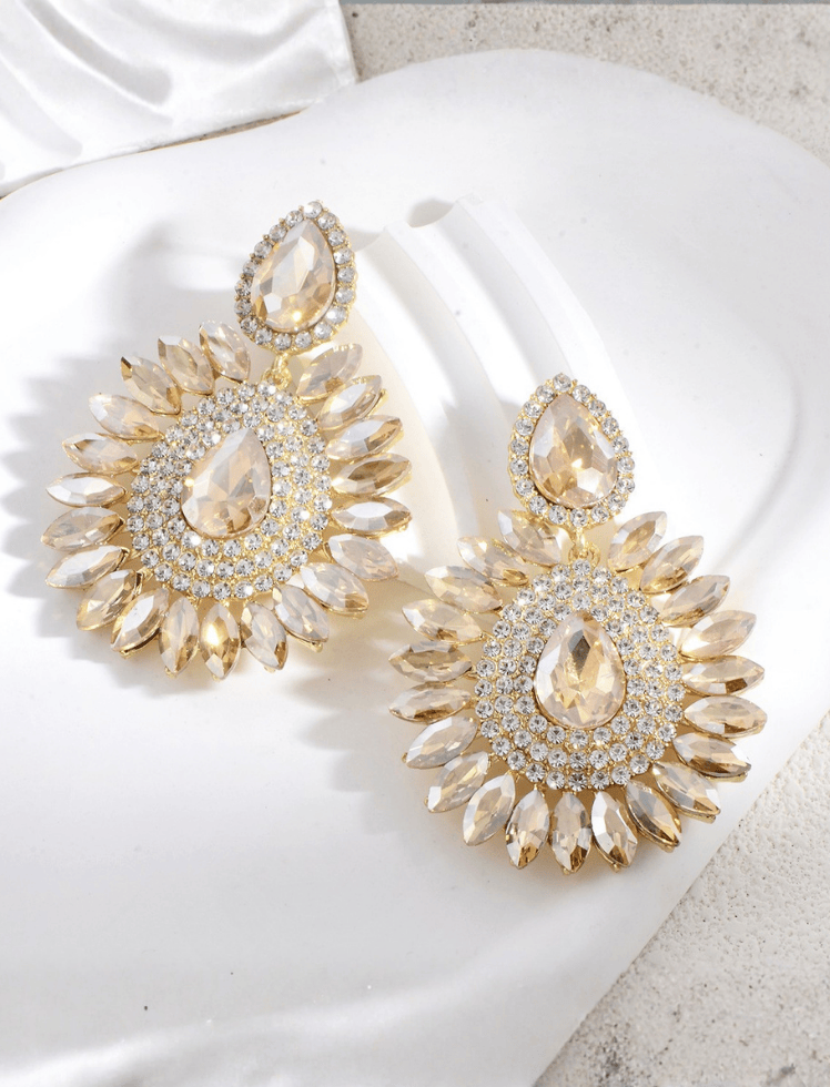 Aretes Royal Bloom Dorados Ref. J46