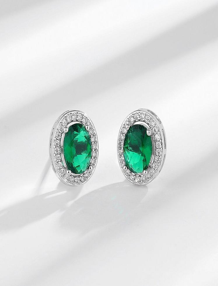 Aretes Aurora Sparkle Verde Ref. J75