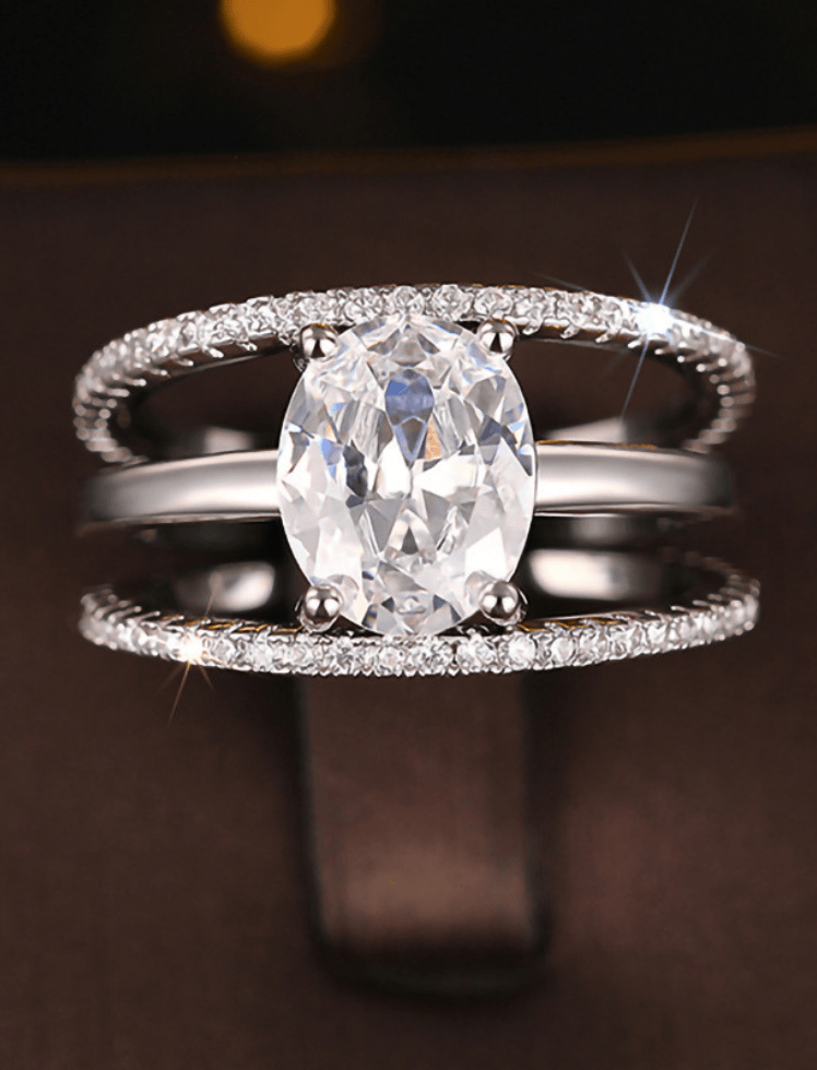 Anillo Majestic Oval Plateado Ref. J89