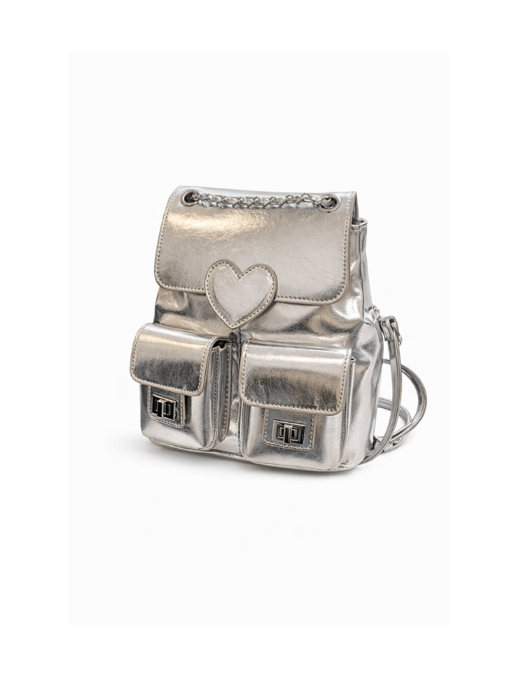 Morral Mini Heart Plateado Ref. M862