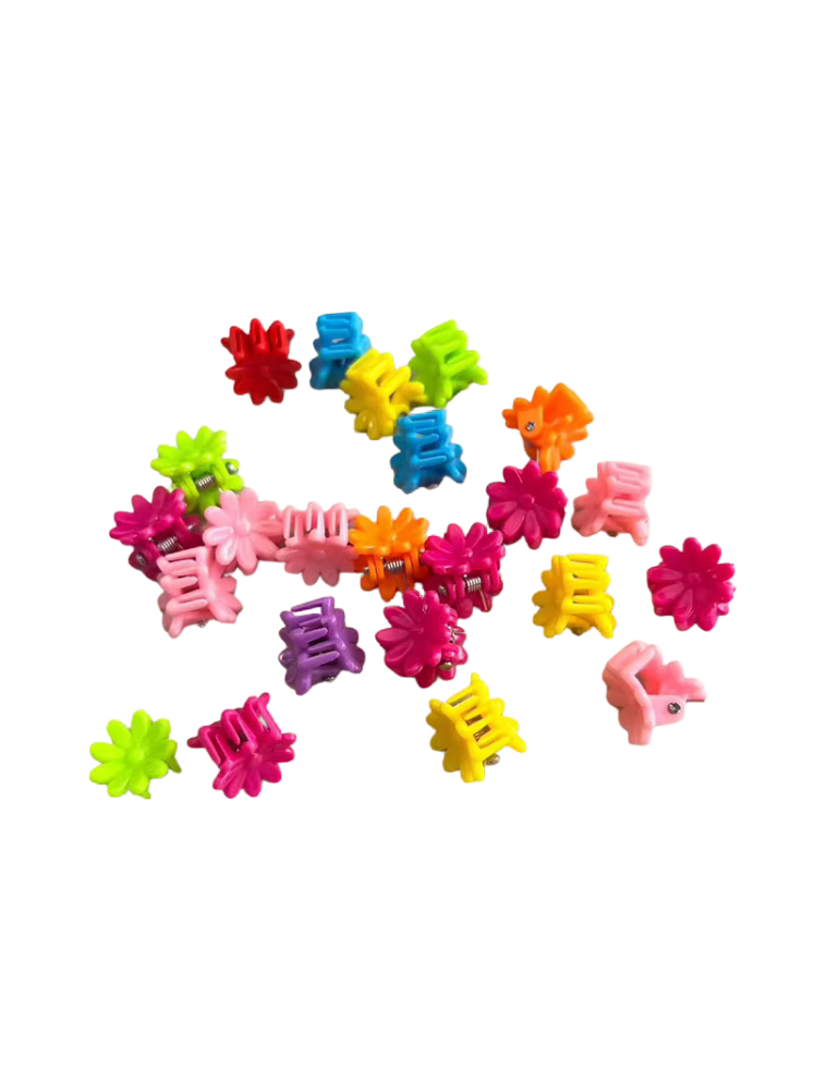 Pinzas Mini Flores Multicolor Ref. MAT51