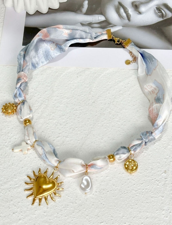 Collar Dream Blossom Azul Bebe Ref. N-19