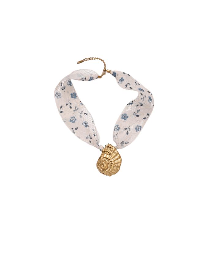 Collar Ocean Whisper Blanco Dorado Ref. N7