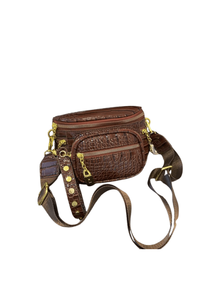 Riñonera Chic Croco Cafe Ref. R304